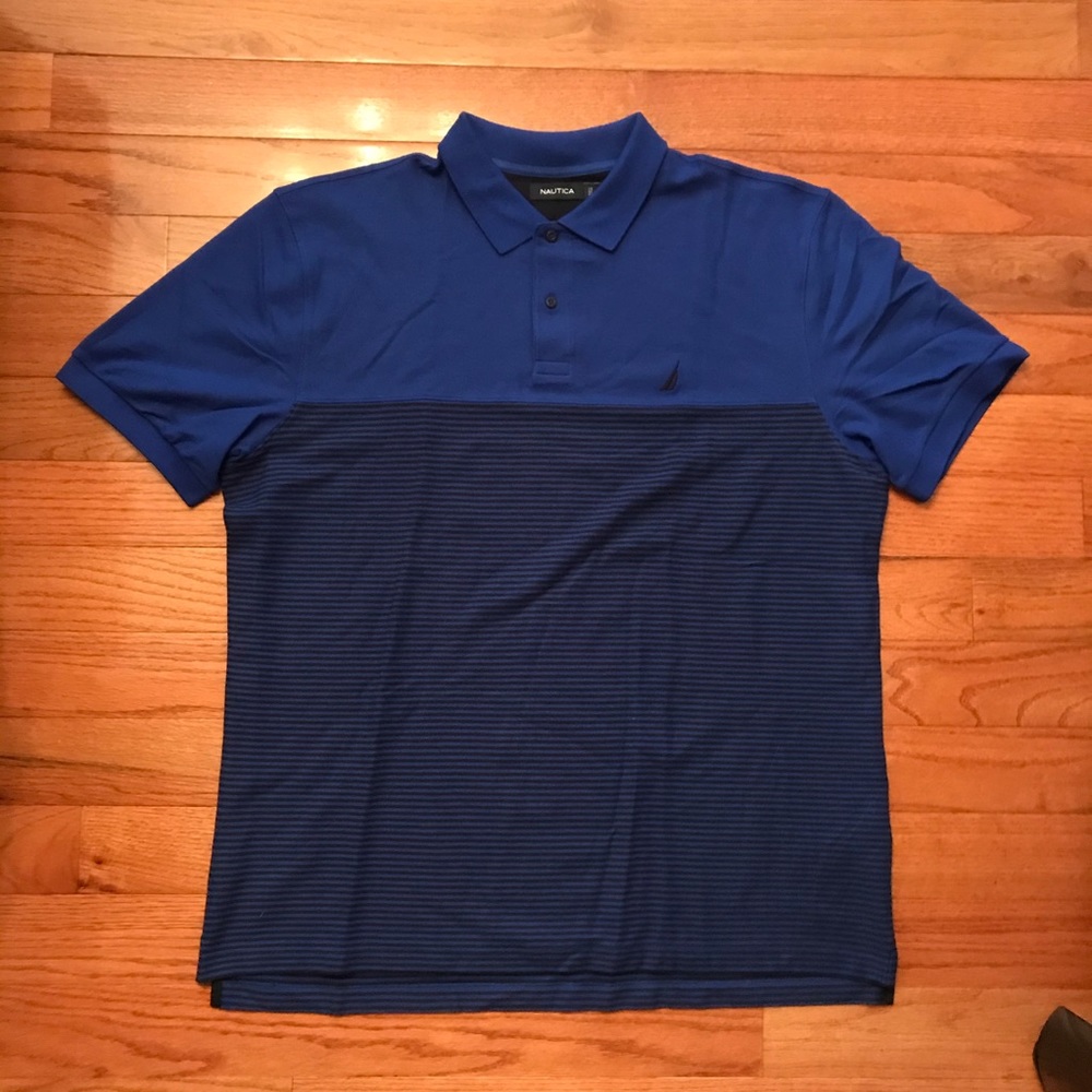 BOGO❗️Nautica blue stripe polo